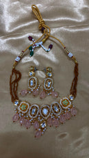 Darshana Jewels Designer Kundan And Austrian Stone Beads Necklace Set