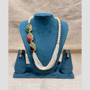 Darshana Jewels Exclusive Pota Stone And Pearl Necklace Set