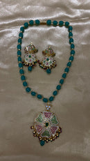Darshana Jewels Premium Austrian Stone And Pearl Necklace Set
