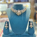 Darshana Jewels Ethnic 2 Tone Kundan Stone Pearl Choker Necklace Set