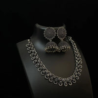 Darshana Jewels Oxidised Plated Boho Style Necklace Set