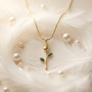 Darshana Jewels Stylish Gold Plated Tulip Flower Chain Pendant