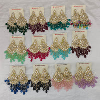 Hania Jewels Luxury Kundan Stone Pearl And Beads Dangler Earrings