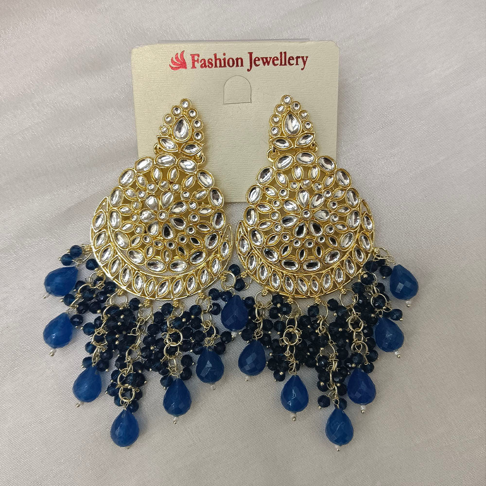 Hania Jewels Kundan Stone Pearl And Beads Dangler Earrings 