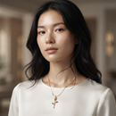 Darshana Jewels Stylish Gold Plated Tulip Flower Chain Pendant
