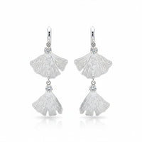 Urthn Stylish Double Flroal Drop Silver Plated Earrings for Women(Pack of 3)