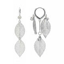 Urthn Stylish Double Leaf Drop Silver Plated Earrings for Women(Pack of 3)