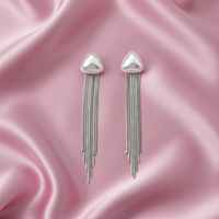 Urthn Luxe Triangle Pearl Designer Statement Earrings(Pack of 3)
