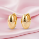 Urthn Oval Shape Gold Plated Earrings(Pack of 3)