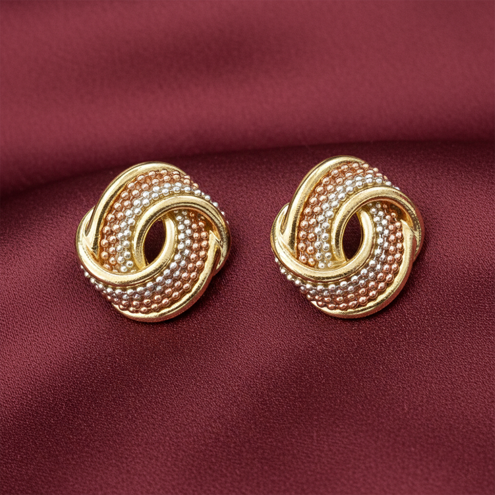 Urthn Gold Plated Gold Tone Earrings for Women(Pack of 3)