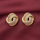Urthn Gold Plated Gold Tone Earrings for Women(Pack of 3)