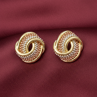 Urthn Gold Plated Gold Tone Earrings for Women(Pack of 3)