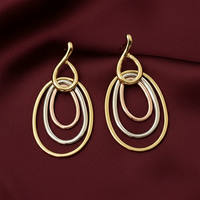 Urthn Gold Plated Lightweight Earrings for Women(Pack of 3)