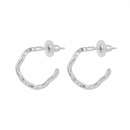 Darshana Jewels  Trendy Silver Geometric Hoop Earrings for Women  (Set of 6)