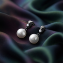 Darshana Jewels  Trendy Silver Pearl Drop Stud Earrings for Women  (Set of 6)