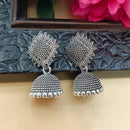 Darshana Jewels  Oxidised Plated Square Floral Jhumki Earrings(Pack of 6)