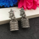 Darshana Jewels  Oxidised Plated Lord Radha Krishna Jhumki Earrings(Pack of 6)