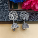 Darshana Jewels  Oxidised Plated Peacock Jhumki Earrings(Pack of 6)