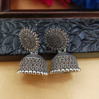 Darshana Jewels  Oxidised Plated Round Shape Jhumki Earrings(Pack of 6)