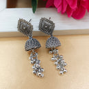 Darshana Jewels  Oxidised Plated Square Shape Ghungroo Latkan Jhumki Earrings(Pack of 6)