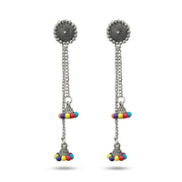 Darshana Jewels Oxidised Plated Kashmiri Style Earrings (Pack of 6)