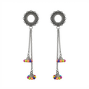 Darshana Jewels Oxidised Plated Kashmiri Style Earrings (Pack of 6)