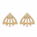 Urthn Gold Plated Stylish Pearls Earrings (Pack of 6)