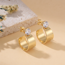 Urthn Gold Plated Austrian Stone Round Shape Earrings (Pack of 6)