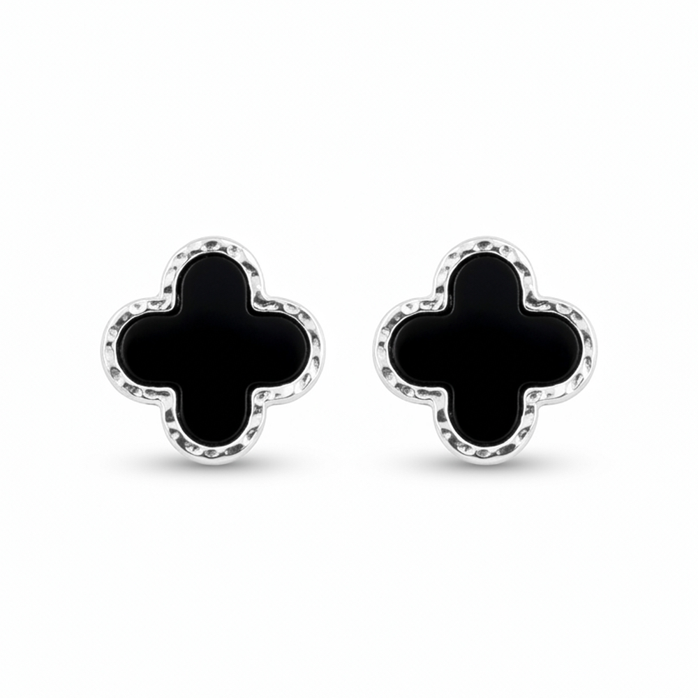 Urthn  Elegant Gold-Plated Clover Stud Earrings for Women(Pack of 6)