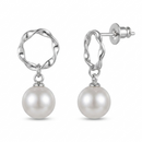 Urthn  Statement  Silver  Plated Pearl  Stud Earrings For Women(Pack of 6)