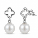 Urthn  Eye-Catching  Silver  Plated Pearl Stud Earrings(Pack of 6)