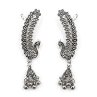 Darshana Jewels Oxidised Plated Peacock Ear Cuff For Women And Girls(Pack of 6)