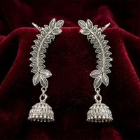 Darshana Jewels Oxidised Plated Floral Jhumki Ear Cuff For Women And Girls(Pack of 6)