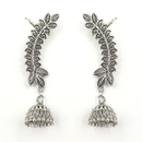 Darshana Jewels Oxidised Plated Floral Jhumki Ear Cuff For Women And Girls(Pack of 6)