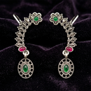 Darshana Jewels  Oxidised Plated Pink And Green Ear Cuff For Women And Girls(Pack of 6)