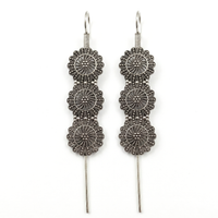 Darshana Jewels Oxidised Plated Floral Earcuff (Pack Of 6)