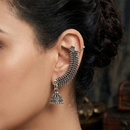 Darshana Jewels Oxidised Plated Stylish Jhumki Ear Cuff For Women And Girls(Pack of 6)