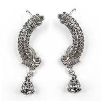 Darshana Jewels Oxidised Plated Peacock Ear Cuff For Women And Girls(Pack of 6)
