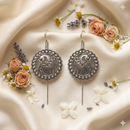 Darshana Jewels Oxidised Plated Peacock Earcuff