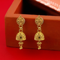 Darshana Jewels Elegant Gold Plated Floral Jhumka Drop Earrings(Pack Of  6)