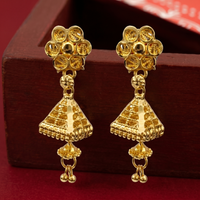 Darshana Jewels Elegant Gold Plated Floral Jhumka Drop Earrings(Pack Of  6)