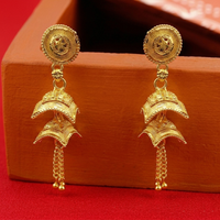 Darshana Jewels Elegant Gold Plated Floral Double Jhumka Drop Earrings(Pack Of  6)
