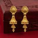 Darshana Jewels Elegant Gold Plated Floral Double Jhumka Drop Earrings(Pack Of  6)