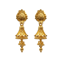 Darshana Jewels Elegant Gold Plated Floral Double Jhumka Drop Earrings(Pack Of  6)