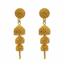 Darshana Jewels Elegant Gold Plated Floral Three Layer Jhumka Drop Earrings(Pack Of  6)