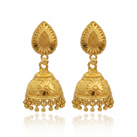 Darshana Jewels Elegant Gold Plated Floral Jhumka Drop Earrings(Pack Of  6)
