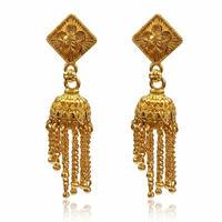 Darshana Jewels Elegant Gold Plated Floral Jhumka Drop Earrings(Pack Of  6)