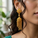 Darshana Jewels Elegant Gold Plated Floral Jhumka Drop Earrings(Pack Of  6)