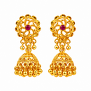 Urthn Stylish Gold Plated Jhumka Earrings | Traditional Fashion Jewellery for Festive & Party Wear( Pack of 6)