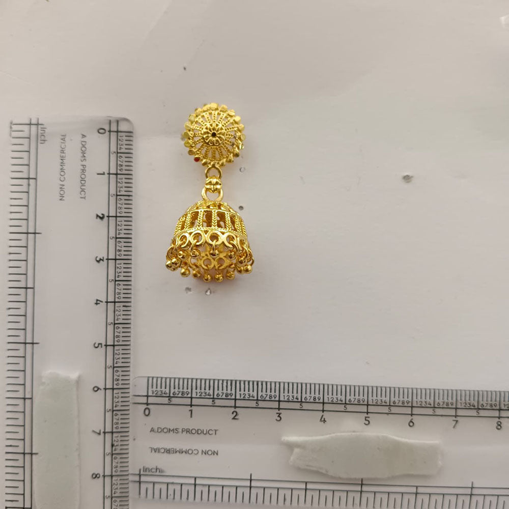 Urthn Beautiful Gold Plated Jhumka Earrings for Women | Designer Ethnic Jewellery for Festive Looks( Pack of 6)